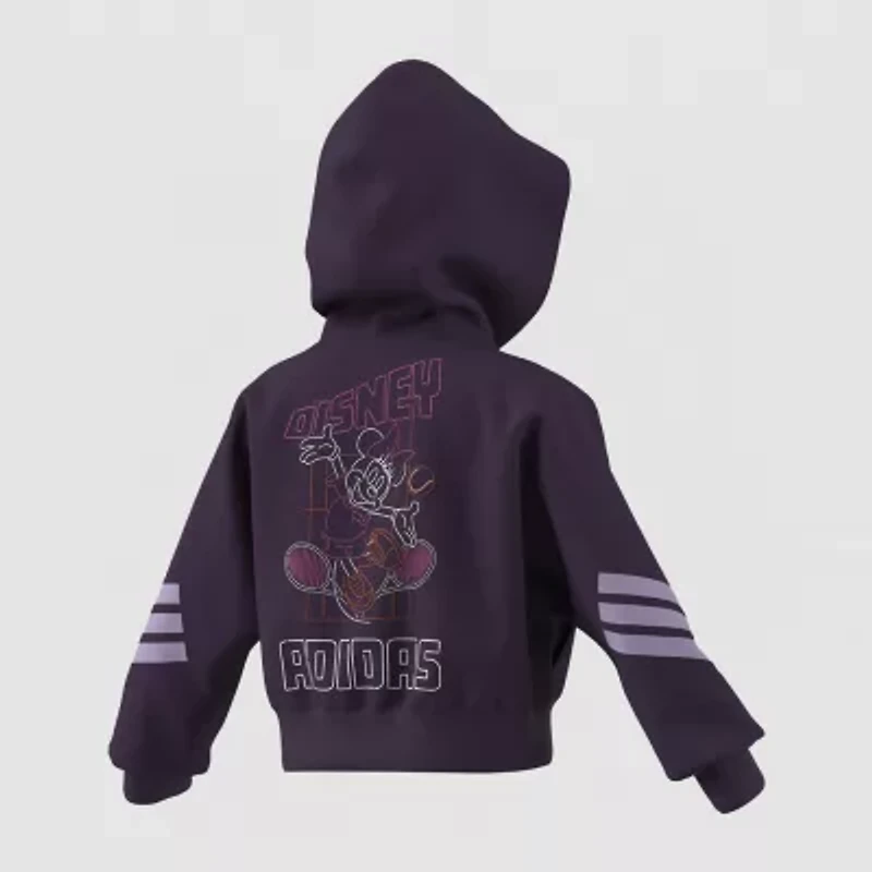 adidas x Disney Toddler & Little Girls Long Sleeve Minnie Mouse Zipper Active Hoodie