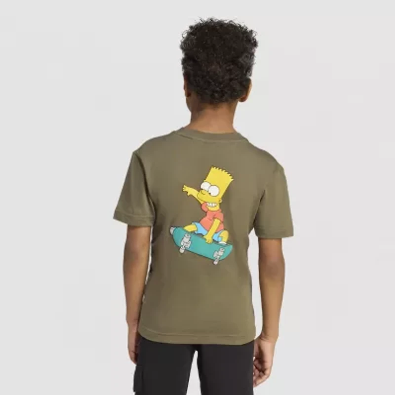 adidas Unisex Crew Neck Short Sleeve Regular Fit The Simpsons Graphic T-Shirt