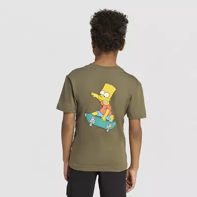 adidas Unisex Crew Neck Short Sleeve Regular Fit The Simpsons Graphic T-Shirt