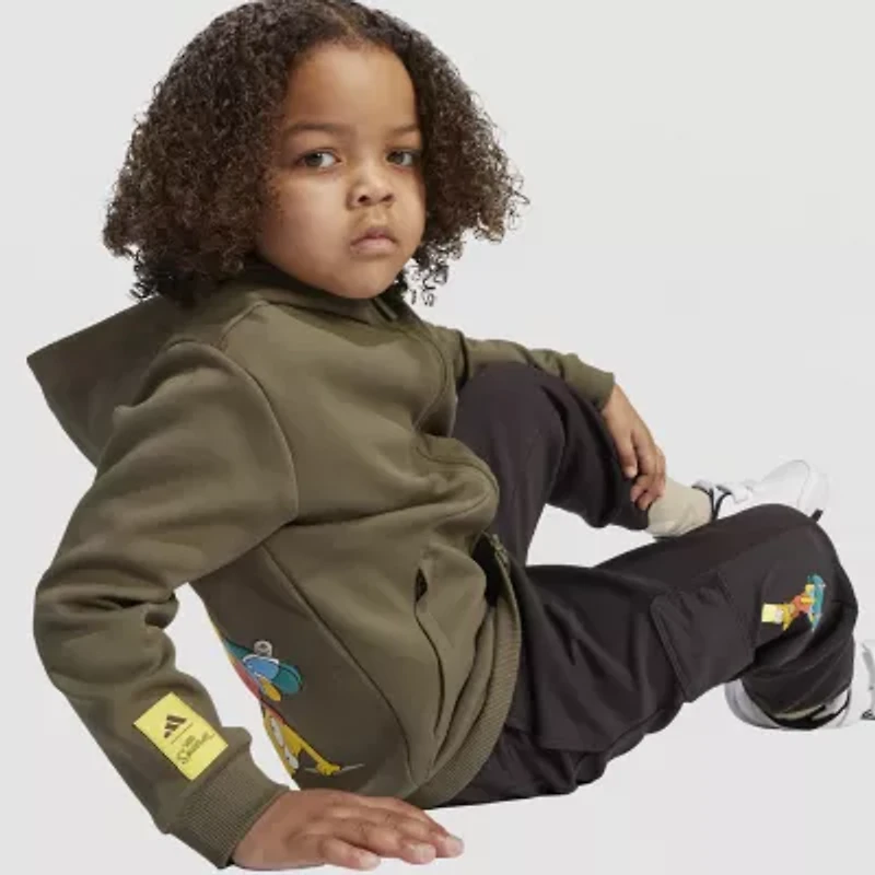 adidas Toddler & Little Unisex Long Sleeve The Simpsons Zipper Hoodie