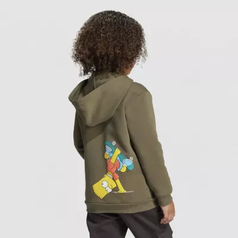 adidas Toddler & Little Unisex Long Sleeve The Simpsons Zipper Hoodie