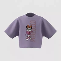 adidas Girls Crew Neck Short Sleeve Regular Fit Minnie Mouse Graphic T-Shirt