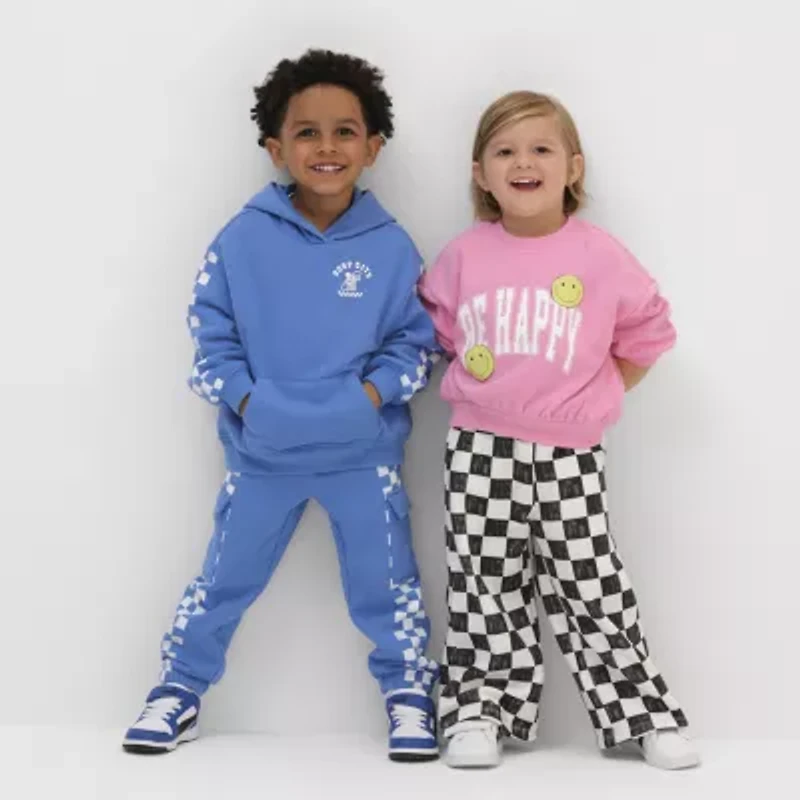 Grayson Little Toddler Girls Crew Neck Fleece Long Sleeve Sweatshirt