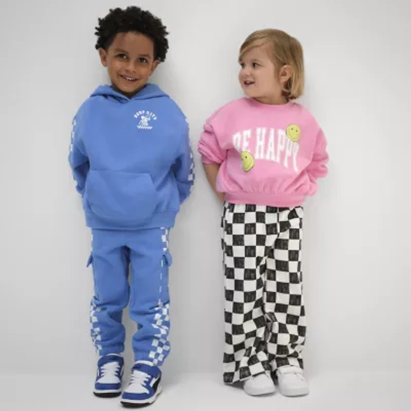 Grayson Little Toddler Girls Crew Neck Fleece Long Sleeve Sweatshirt