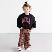 Grayson Little Toddler Girls Wide Leg Drawstring Pant