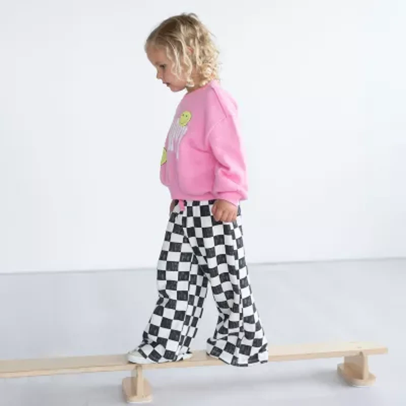 Grayson Little Toddler Girls Wide Leg Drawstring Pant