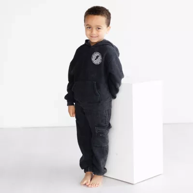 Grayson Little Toddler Boys Drawstring Waist Slim Relaxed Fit Fleece Jogger Pant