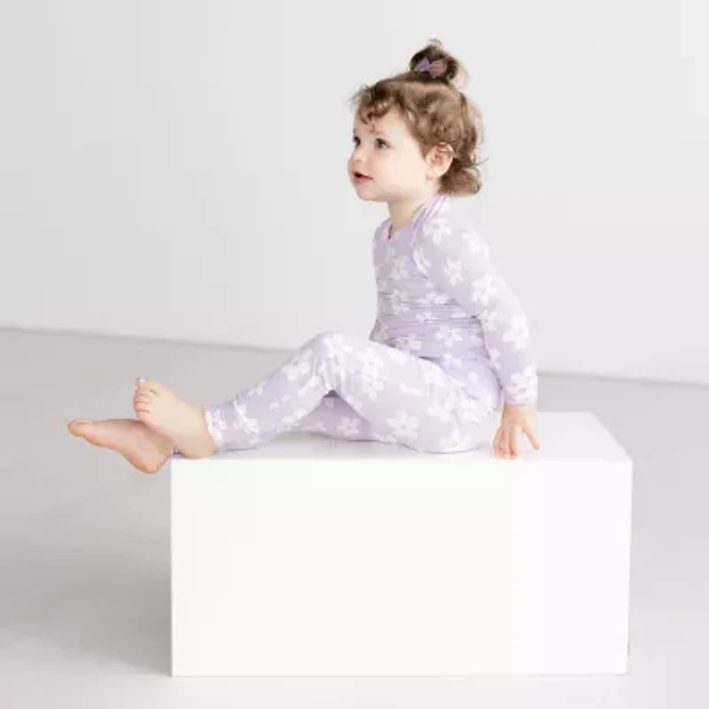 Grayson Little Toddler Girls Crew Neck Long Sleeve 2-pc. Pajama Sets