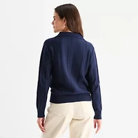 St. John's Bay Womens V Neck Sleeveless Pullover Sweater