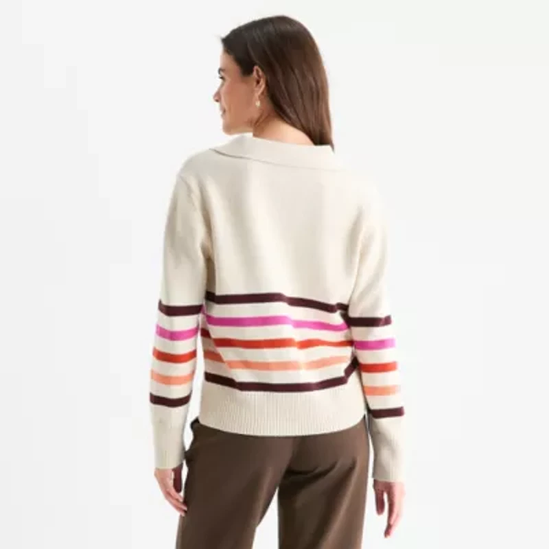 St. John's Bay Womens Long Sleeve Pullover Sweater