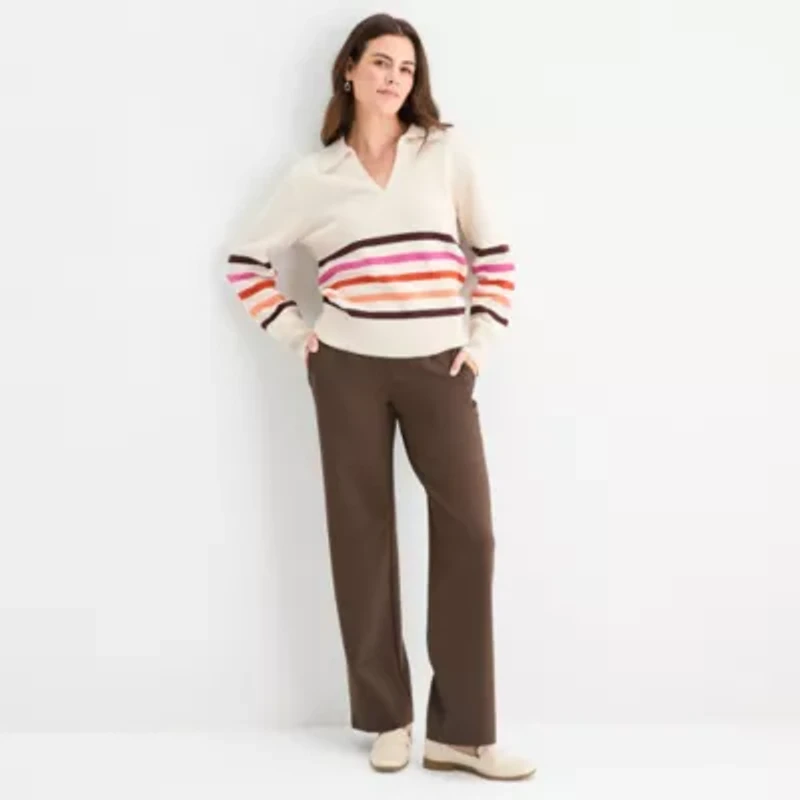 St. John's Bay Womens Long Sleeve Pullover Sweater