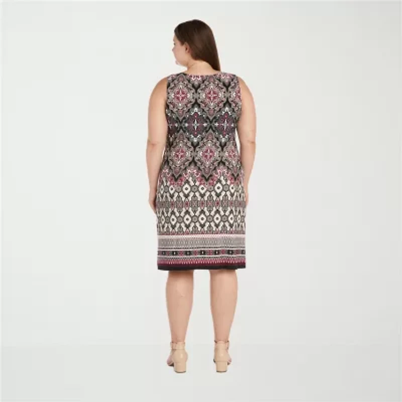 R & M Richards Womens Jacket Dress Plus