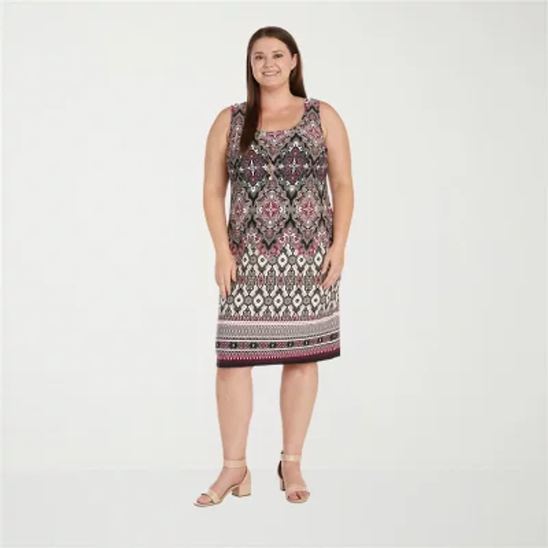 R & M Richards Womens Jacket Dress Plus