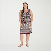 R & M Richards Womens Jacket Dress Plus