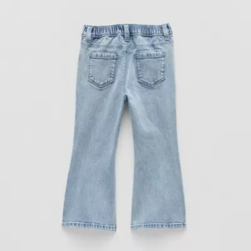 Okie Dokie Toddler Girls Adaptive Flare Leg Jean