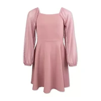 Speechless Big Kid Girls Long Sleeve Skater Dress
