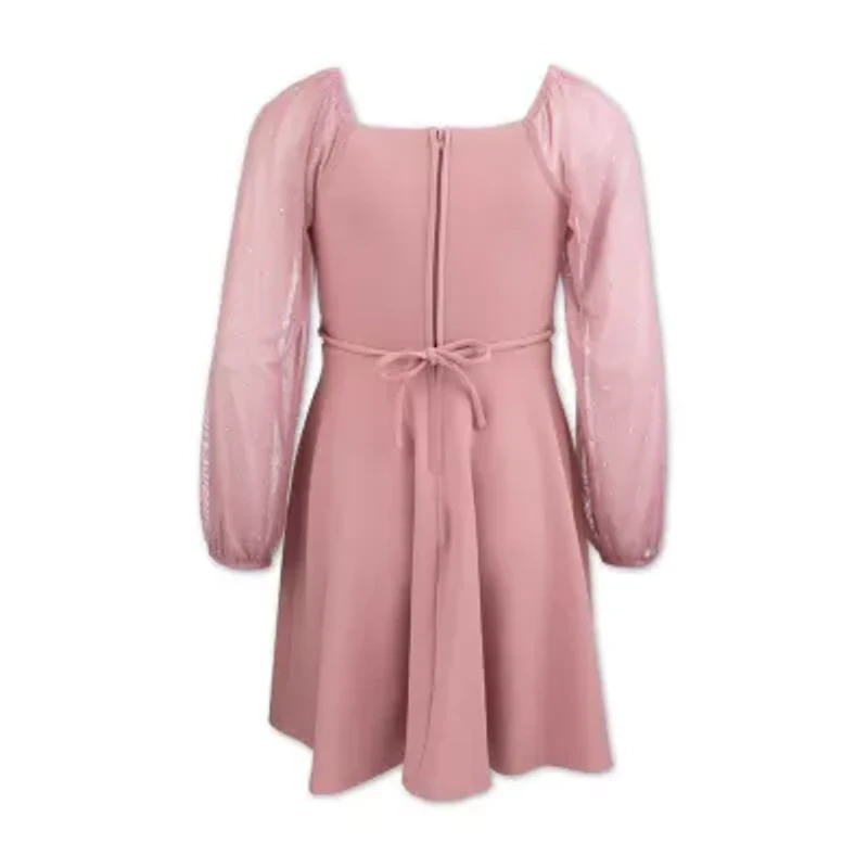 Speechless Big Kid Girls Long Sleeve Skater Dress