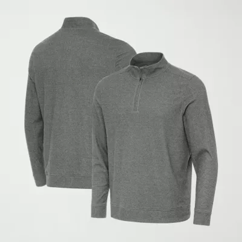Antigua Mens Long Sleeve Active Quarter-Zip Pullover
