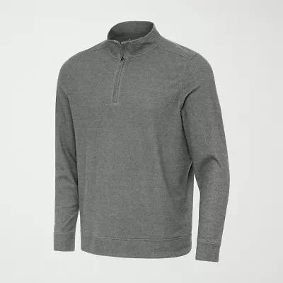 Antigua Mens Long Sleeve Active Quarter-Zip Pullover