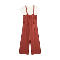by&by girl Big Kid Girls Round Neck Short Sleeve Jumpsuit