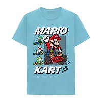 Mens Short Sleeve Regular Fit Super Mario Graphic T-Shirt