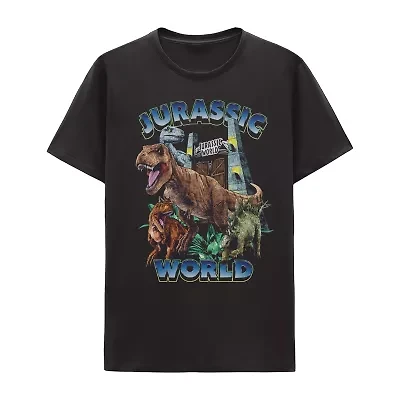 Mens Short Sleeve Regular Fit Jurassic World Graphic T-Shirt