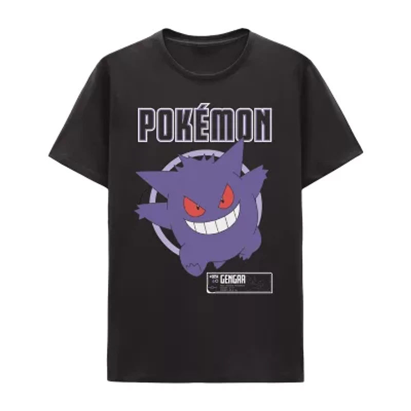 Mens Short Sleeve Regular Fit Pokeman Graphic T-Shirt