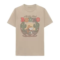 Mens Short Sleeve Regular Fit Peanuts Snoopy Graphic T-Shirt