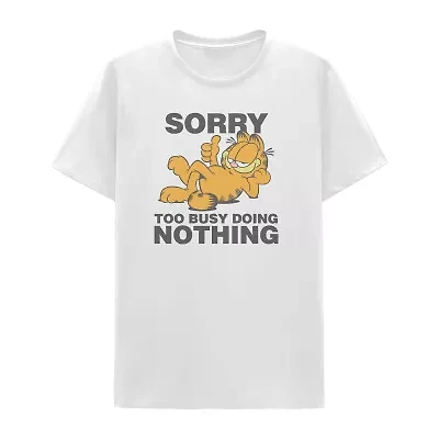 Mens Crew Neck Short Sleeve Regular Fit Garfield Big and Tall Graphic T-Shirt