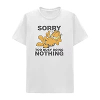 Mens Crew Neck Short Sleeve Regular Fit Garfield Big and Tall Graphic T-Shirt