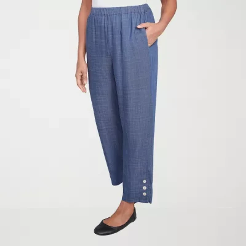 Alfred Dunner Summer Solstice Womens Straight Ankle Pant