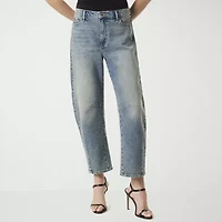 JS Jessica Simpson Womens Mid Rise Loose Fit Jean