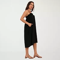24seven Comfort Apparel Womens Square Neck Sleeveless A-Line Dress