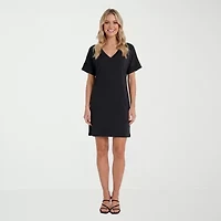 24seven Comfort Apparel Womens Short Sleeve T-Shirt Dress