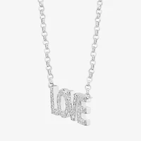 Effy Final Call Limited Quantities! Womens 1/6 CT. T.W. Natural White Diamond Sterling Silver 18 Inch Pendant Necklace