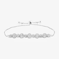 Effy Final Call Limited Quantities! Womens 1/4 CT. T.W. Natural White Diamond Sterling Silver Bolo Bracelet