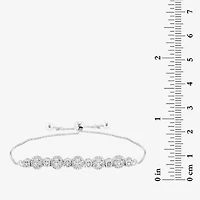 Effy Final Call Limited Quantities! Womens 1/4 CT. T.W. Natural White Diamond Sterling Silver Bolo Bracelet