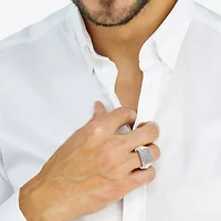 Effy Final Call Limited Quantities! Mens 1/2 CT. T.W. Natural Diamond 14K Gold Over Silver Rectangular Fashion Ring