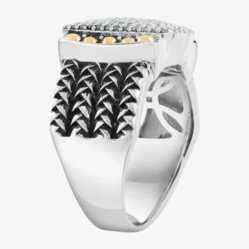 Effy Final Call Limited Quantities! Womens 3/8 CT. T.W. Genuine White Diamond 18K Gold Over Silver Band