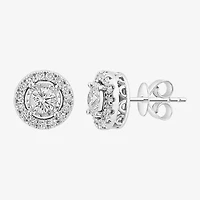 Effy Final Call Limited Quantities! 1 CT. T.W. Lab Grown White Diamond 14K White Gold 21.8mm Round Stud Earrings