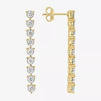 Effy Final Call Limited Quantities! Womens 3/4 CT. T.W. Lab Grown White Diamond 14K Gold Drop Earrings