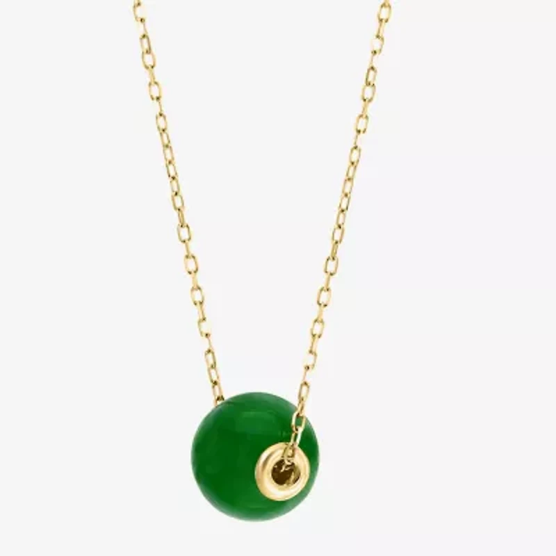 Effy Final Call Limited Quantities! Womens Genuine Green Jade 14K Gold Round 2-pc. Jewelry Set