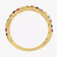 Effy Final Call Limited Quantities! Womens Genuine Sapphire 14K Gold Over Silver Stackable Ring