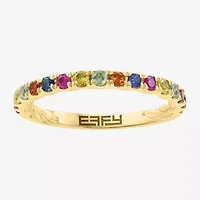 Effy Final Call Limited Quantities! Womens Genuine Sapphire 14K Gold Over Silver Stackable Ring