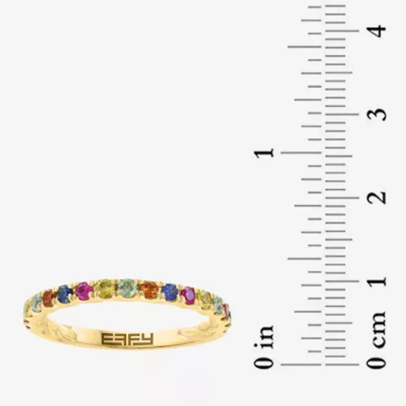Effy Final Call Limited Quantities! Womens Genuine Sapphire 14K Gold Over Silver Stackable Ring