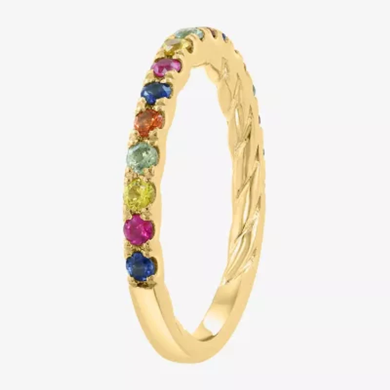 Effy Final Call Limited Quantities! Womens Genuine Sapphire 14K Gold Over Silver Stackable Ring