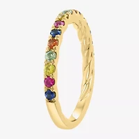 Effy Final Call Limited Quantities! Womens Genuine Sapphire 14K Gold Over Silver Stackable Ring
