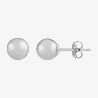 14K Gold Round Stud Earrings