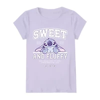 Little & Big Kid Girls Round Neck Short Sleeve Regular Fit Graphic T-Shirt