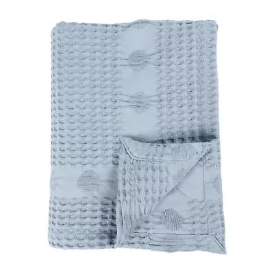 SUPERIOR® Mai Waffle Weave Honeycomb Textured Cotton  Multi-Use Throw